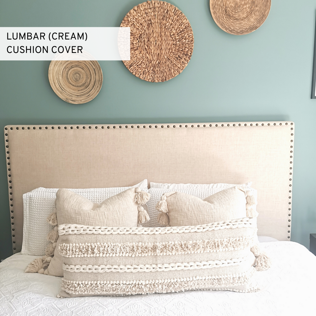 Cream Frill Cushion Cover