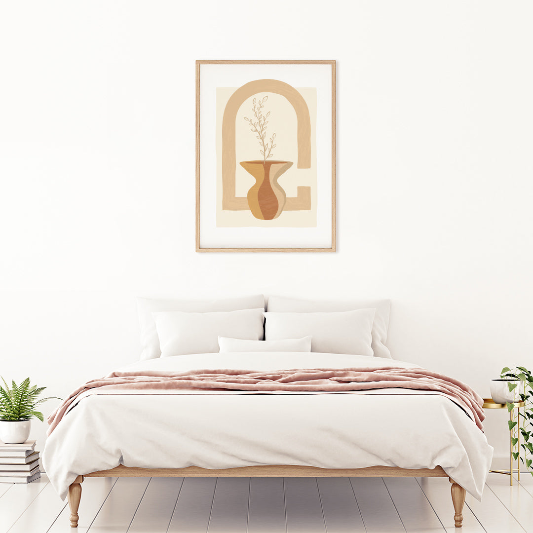 Floral wall art as accent decor for bedrooms. Minimalistic and boho piece of art. Digital and printable wall art.