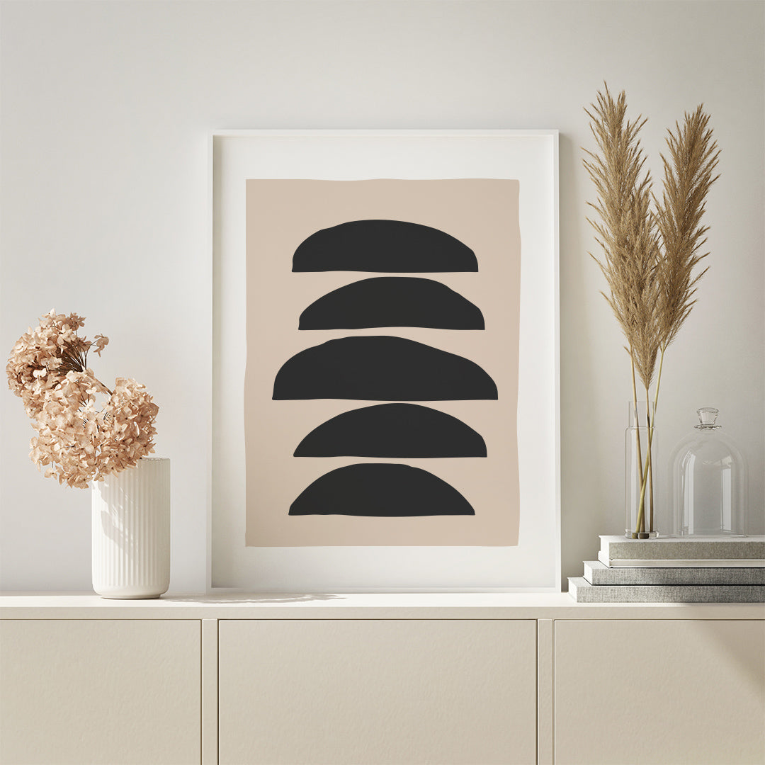 Simple wall art for decorating gallery walls. Geometric and modern design wall hang. Digital and printable art.