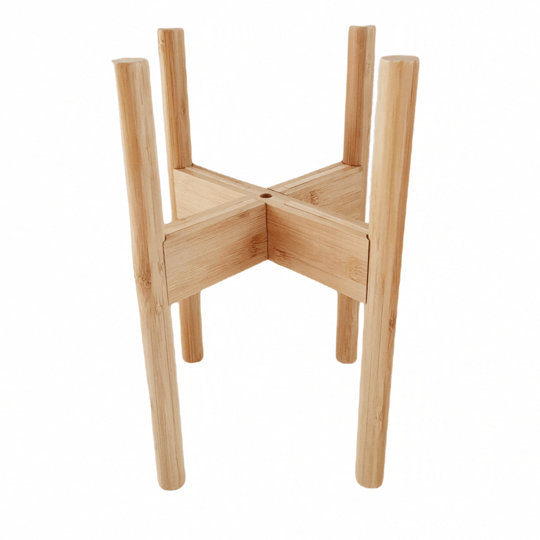 Adjustable Bamboo Plant stand with 9 to 12 inches width