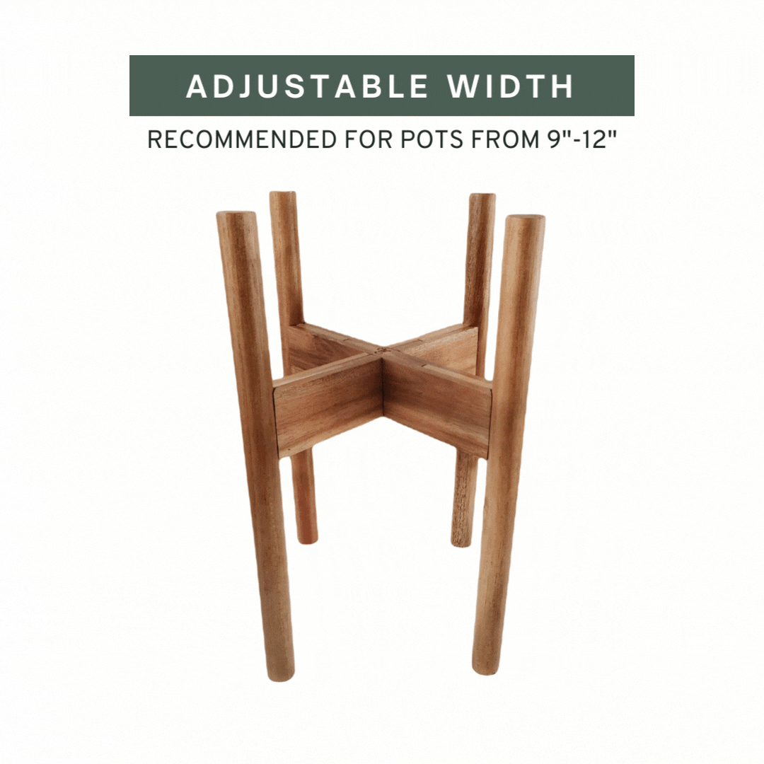 With an adjustable feature, and two different heights, it'll work with almost all plant pots you have. Use it in your living room, bedroom, dining room, plant nook - wherever you want!